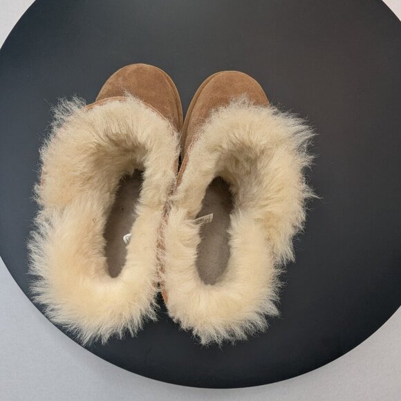 UGG Bailey Zip Mini Retro Fleece Women's Boots Chestnut 1112481-CHE Size 8 - Picture 6 of 10